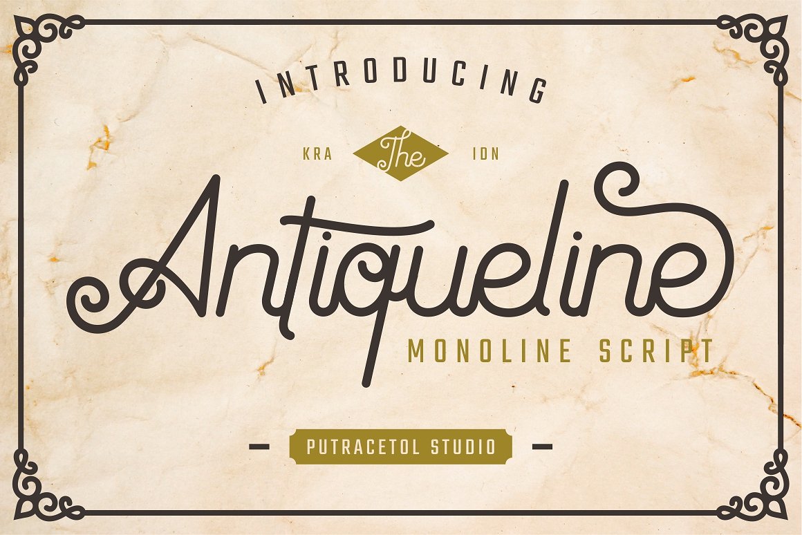 Antiqueline Script Font