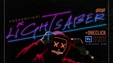 Lightsaber Neon Font