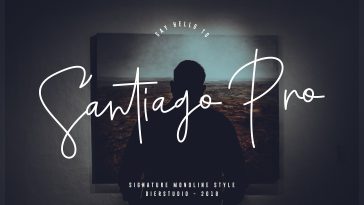 Santiago Pro Signature Font