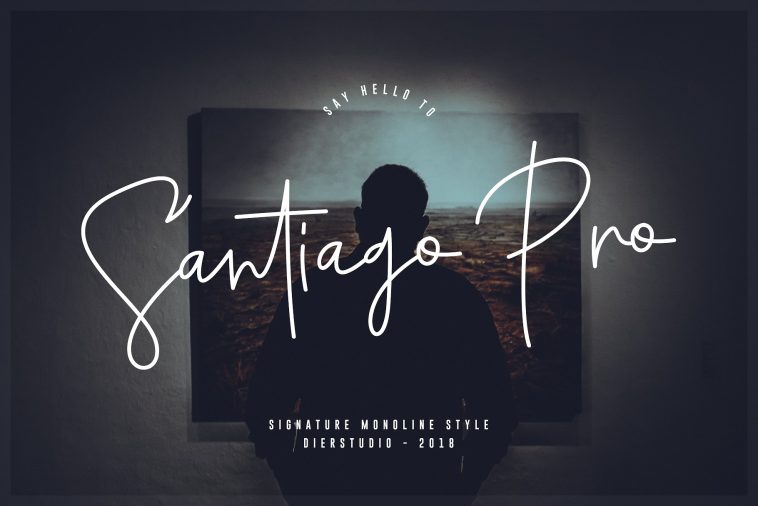 Santiago Pro Signature Font