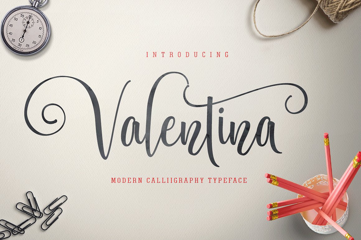 Valentina Calligraphy Font (1)