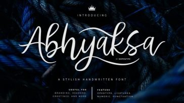 Abhyaksa Handwritten Font 768x512