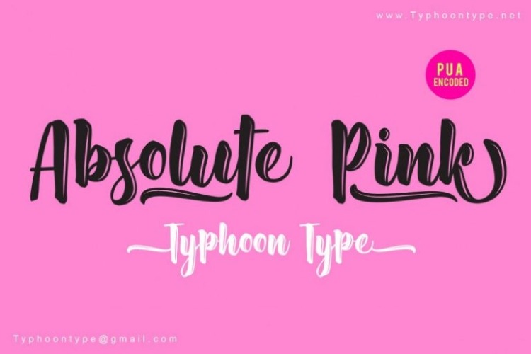 Absolute Pink Script Font 768x512