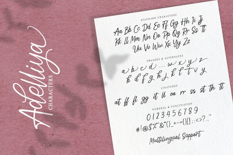 Adelliya Script Font 2