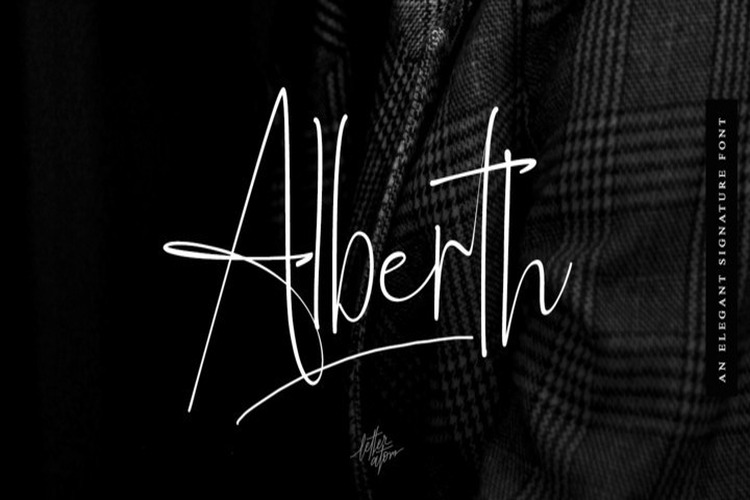 Alberth Signature Font