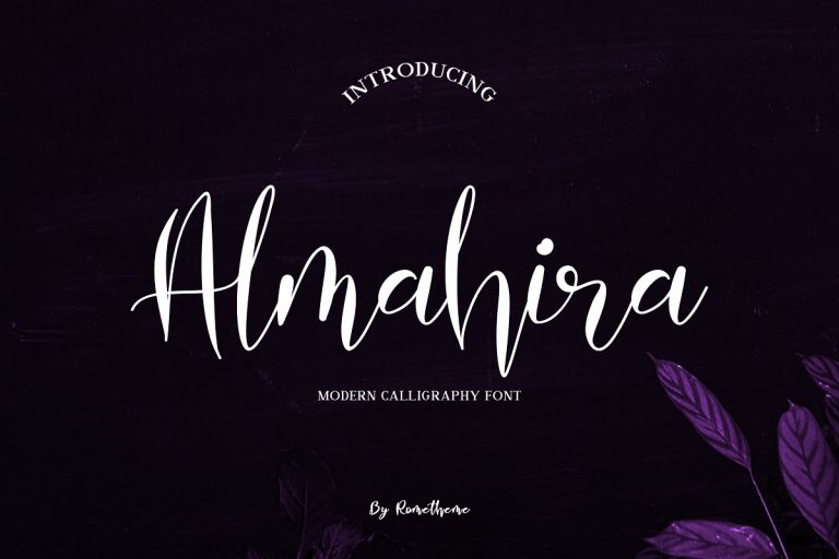 Almahira Script Font 768x512