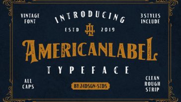 American Label Vintage Font