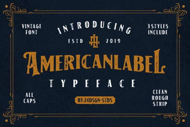 American Label Vintage Font