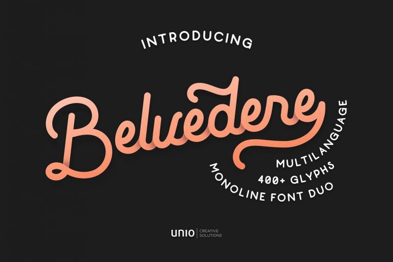 Belvedere Monoline Font Duo 768x512