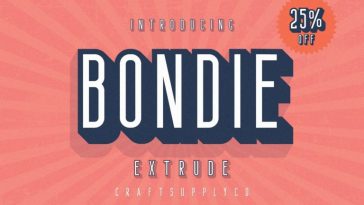 Bondie Extrude Font Family 768x512