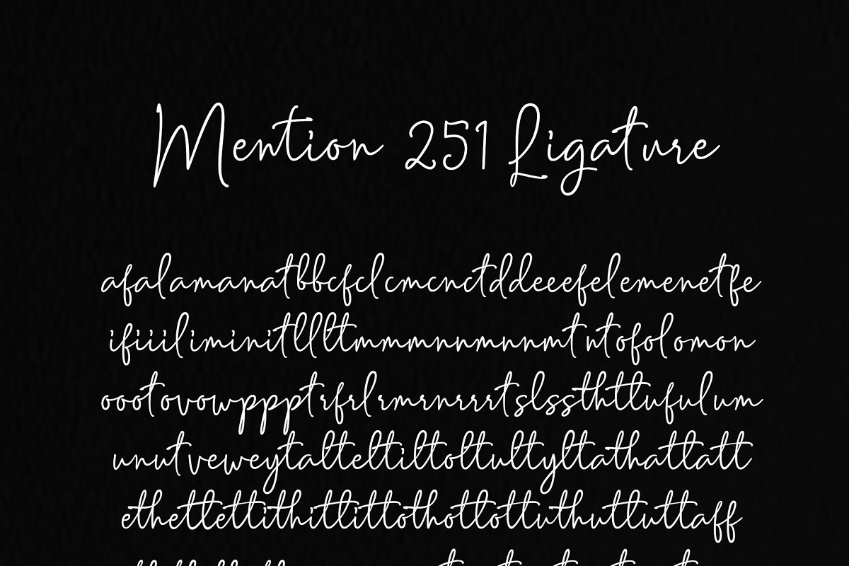 Mention Signature Font 2